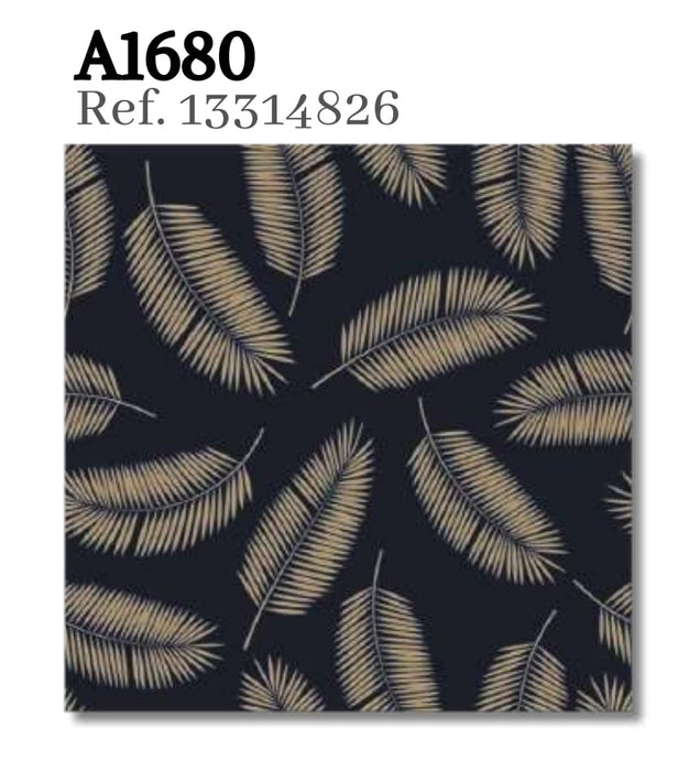 SERVILLETA PALM LEAVES GOLD/BLACK 13324826