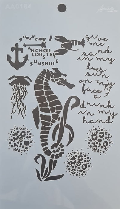 AA0184 STENCIL ANI ARTS 15X25