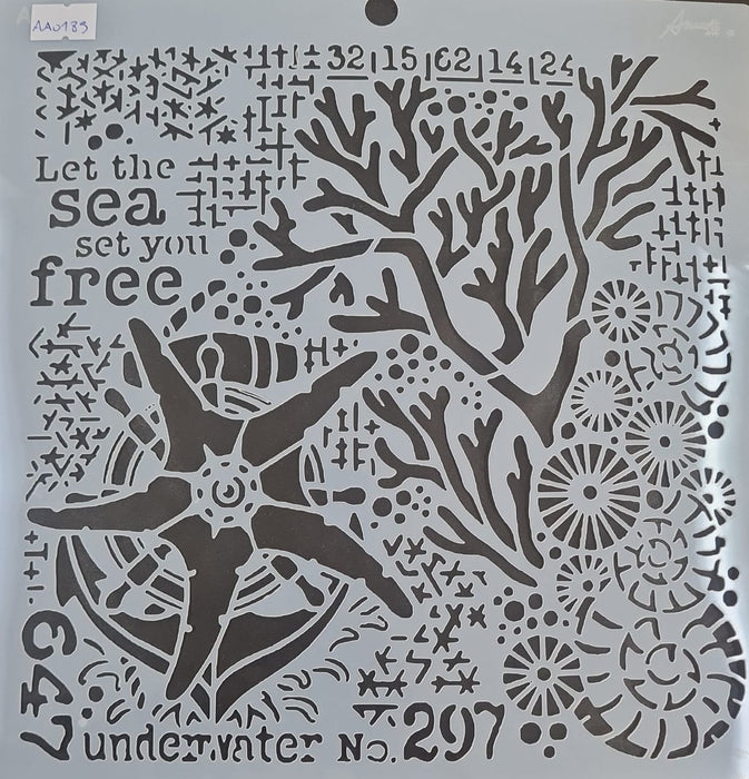 AA0185 STENCIL ANI ARTS 25X25