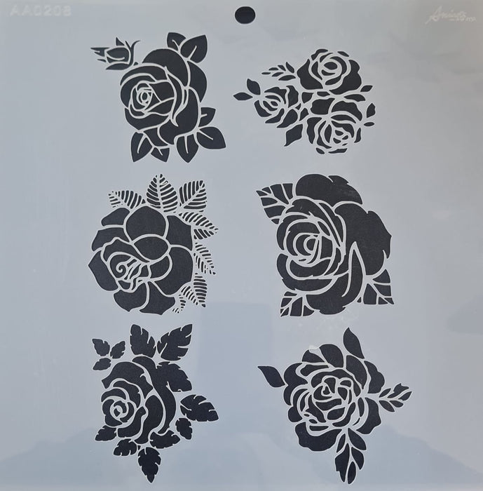 AA0208 STENCIL ANI ARTS 25X25