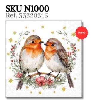 SERVILLETA MODELO COUPLE OF ROBINS