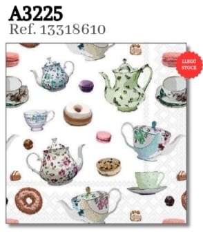 SERVILLETA MODELO CLASSIC TEA POTS