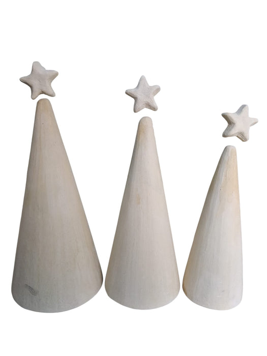 SET DE 3 PINOS DE NAVIDAD 34CM, 32CM Y 27CM