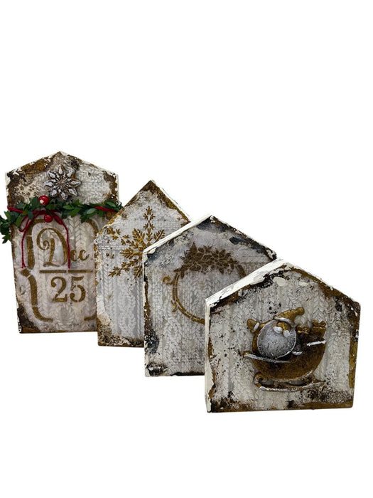 J4C JUEGO DE 4 CASAS PINTADO