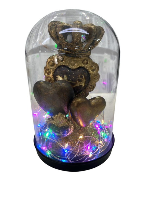 TC0121 TRIO NAVIDEÑO CORAZONES CRISTAL