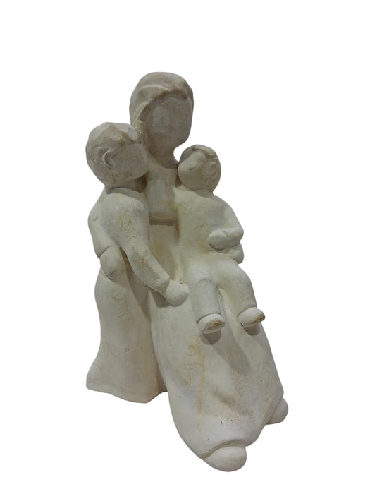 MADRE CON HIJOS PZ010 25X15CM– FIGURA DECORATIVA PARA PINTAR, DECORAR Y MANUALIDADES