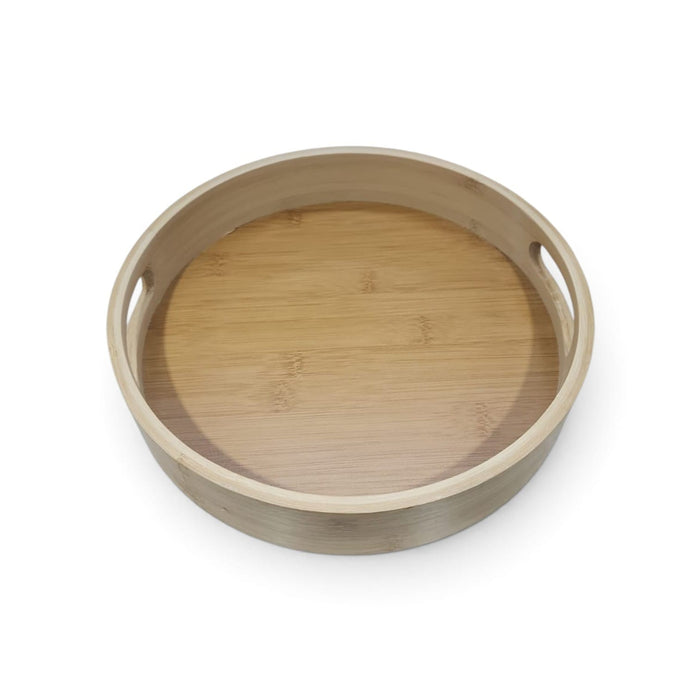 Bandeja Redonda de Bambú 30 cm – Base para Decorar con Decoupage y Manualidades