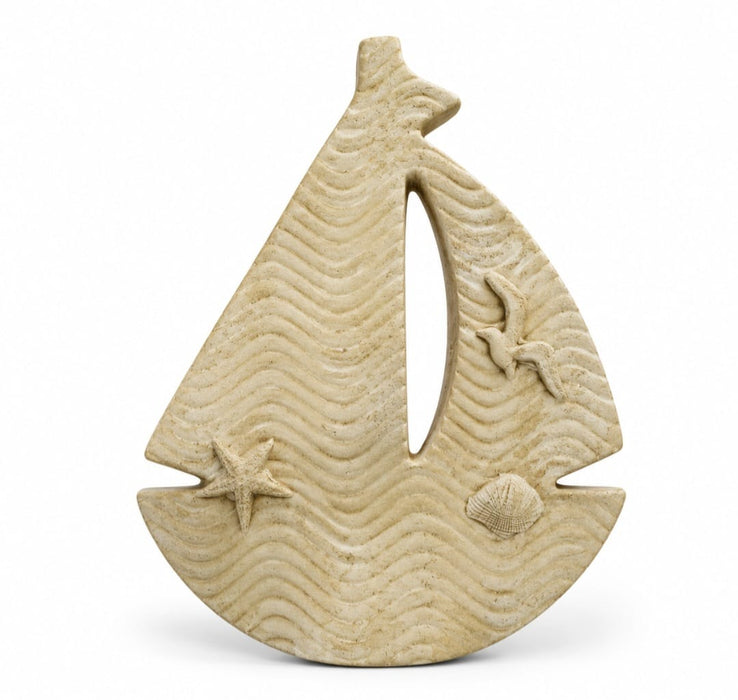 Figura de Ziña Barquito Pequeño 15x12cm – Figura Decorativa para Pintar y Personalizar