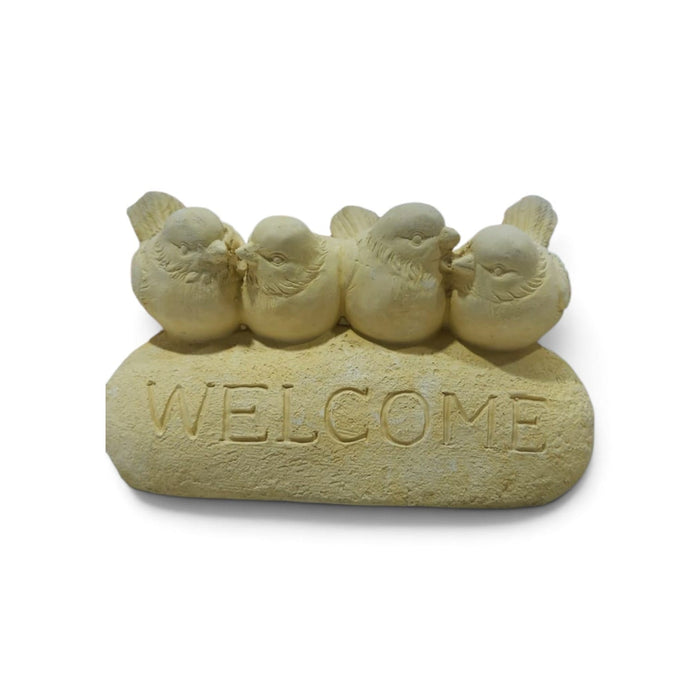 Figura de Ziña Pajaritos Welcome 15x24cm – Figura Decorativa para Pintar y Personalizar
