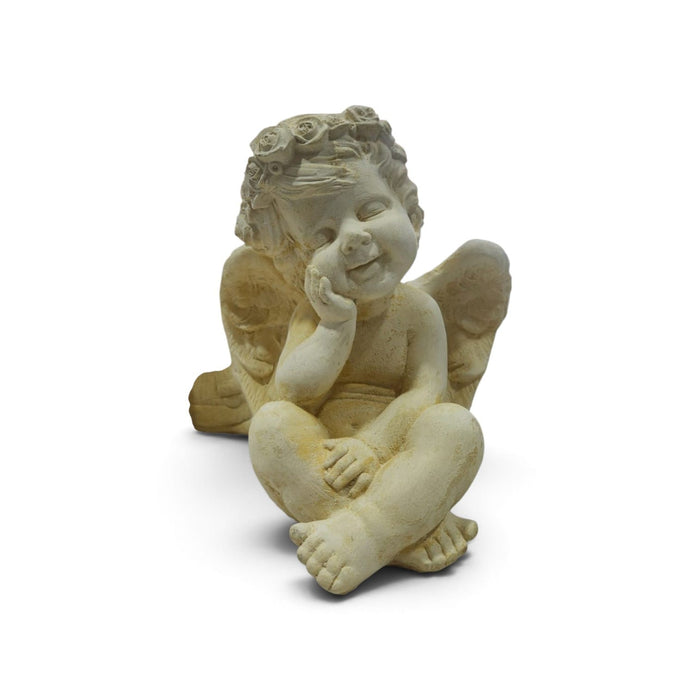 Figura de Ziña Angel Corona Pensante 13.5x26cm – Figura Decorativa para Pintar y Personalizar