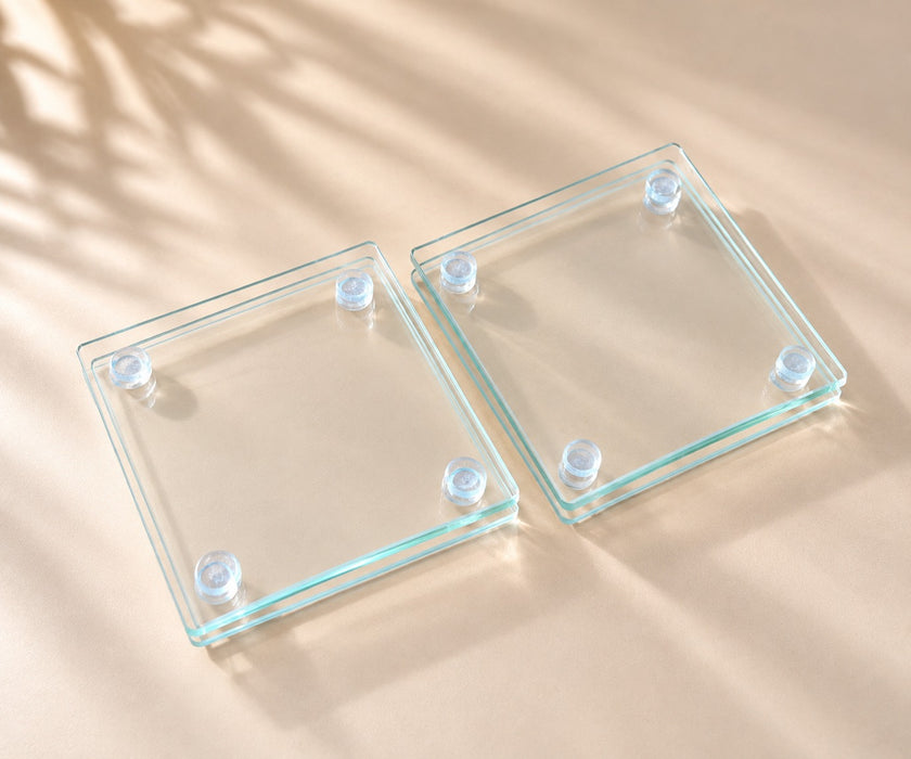 Set de Posavasos Cuadrados 6 unds 10x10CM - Ideal para intervenir con pintura, hacer decoupage y múltiples técnicas decorativas