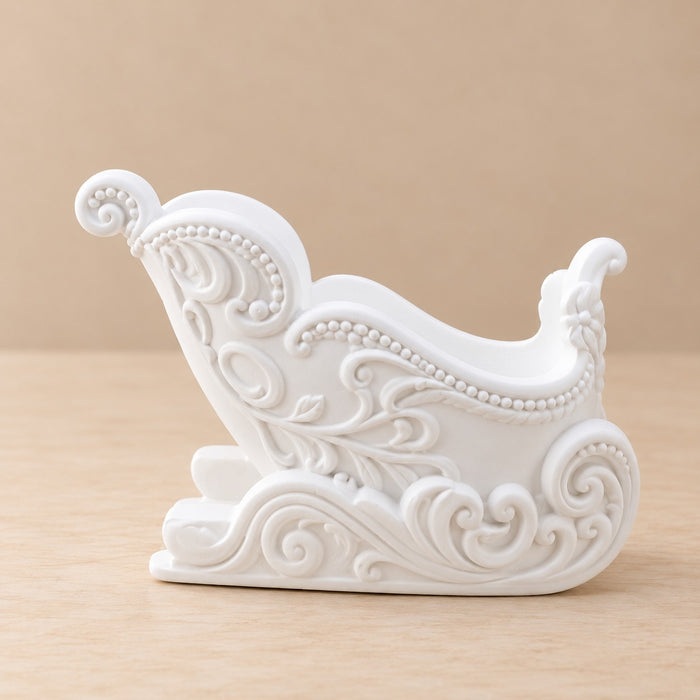Moldura Trineo Navideño 6x9cm FY92 Ani Art's – Figura de yeso cerámico para pintar, decorar y personalizar