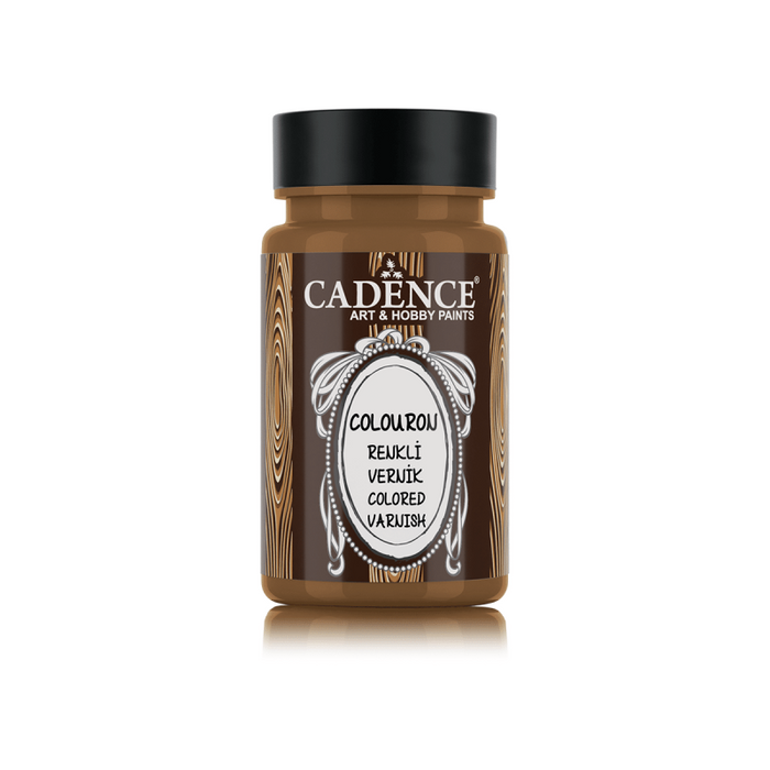 Barniz Colour On Nogal Claro CV-12 Cadence 90ml – Barniz con color que protege y sella para madera, MDF, cartón, vidrio, cerámica y más