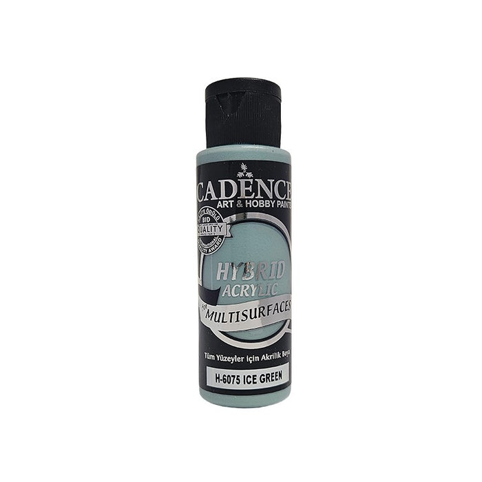 Pintura Acrílica Hybrid Multisuperficie Cadence Ice Green H6075 – Pintura acrilica con excelente cobertura y color intenso para madera, ziña, yeso, lienzo, vidrio, cerámica, metal, tela y más | 70 ml
