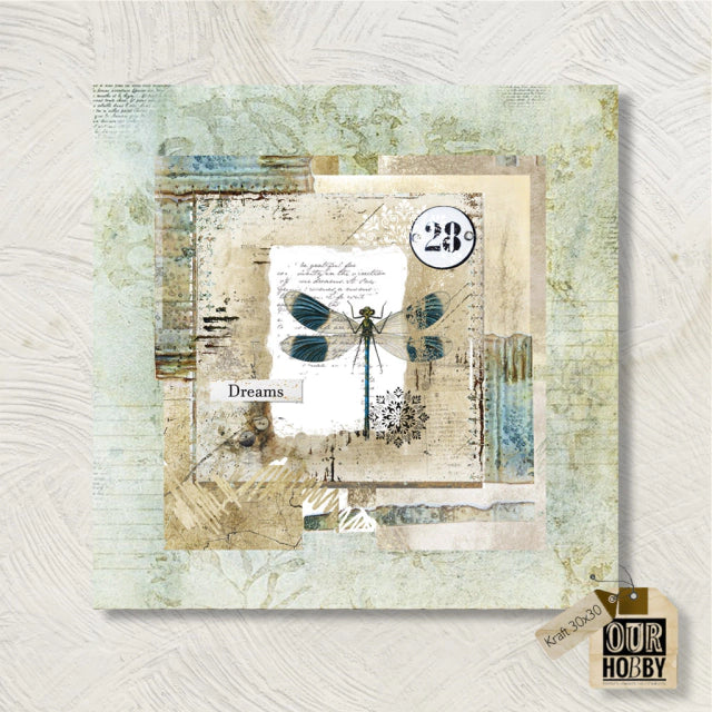 LAMINA DE PAPEL KRAFT 30X30 — FOLKARTCL