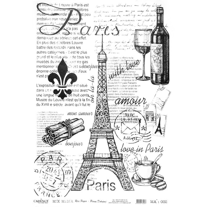 PAPEL DE ARROZ CADENCE PMA002 31X41CM