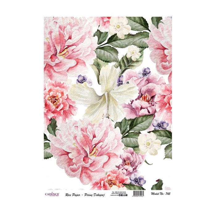 PAPEL DE ARROZ CADENCE MODELO COLLAGE FLORES PA745