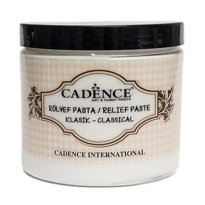 Pasta de Relieve Clásica Lisa Cadence 850 ml – Pasta para crear textura y volumen en madera, MDF, cartón, lienzo, vidrio, cerámica y más