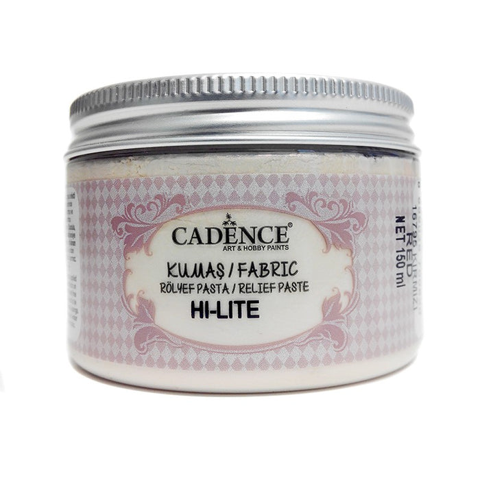 Pasta de Relieve Textil Hi-Lite Oro (16771) Cadence 150ml – Pasta textil con efecto luminoso y brillo suave ideal para crear texturas y relieves