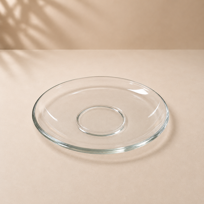 PVT01 PLATO DE VIDRIO TEMPLADO 13CM