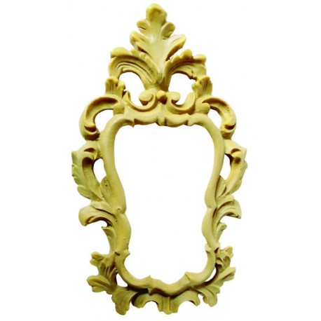 RES1974 Marco de Resina Poliuretano para Decoración y Manualidades Ext. 24x14 cm Int. 12x8 cm – Base Decorativa para Proyectos Creativos