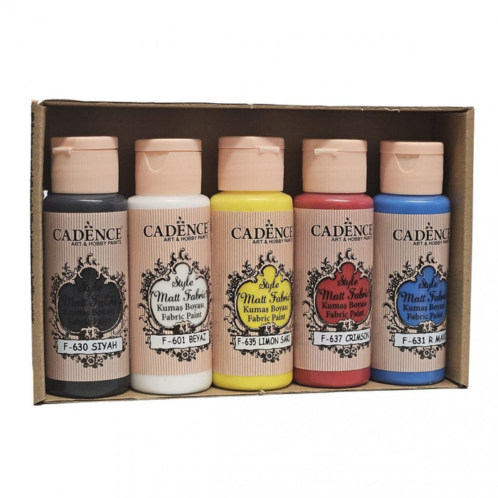 SET DE PINTURA TEXTIL BASICO 5 UNDS