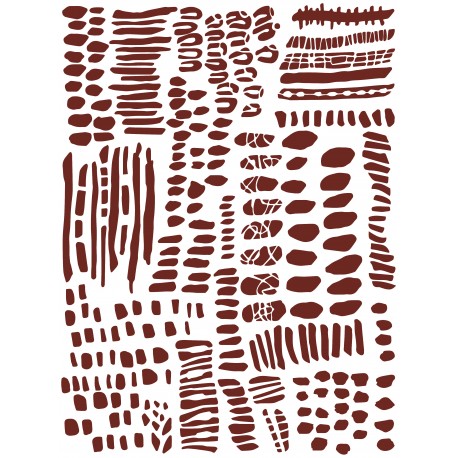 Miss Stencils MNL015 21x28cm - Plantilla Decorativa Reutilizable para Pintura, Manualidades y Arte