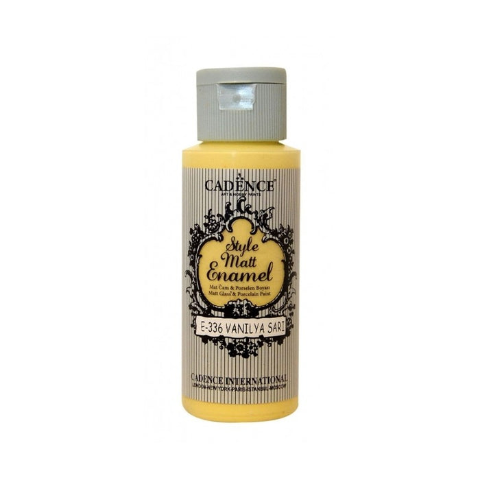 PINTURA PARA VIDRIO Y CERAMICA MATE E336 AMARILLO VAINILLA 59ML