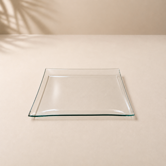 PLATO DE VIDRIO CUADRADO 10X10