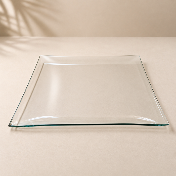 PLATO DE VIDRIO CUADRADO 20x20