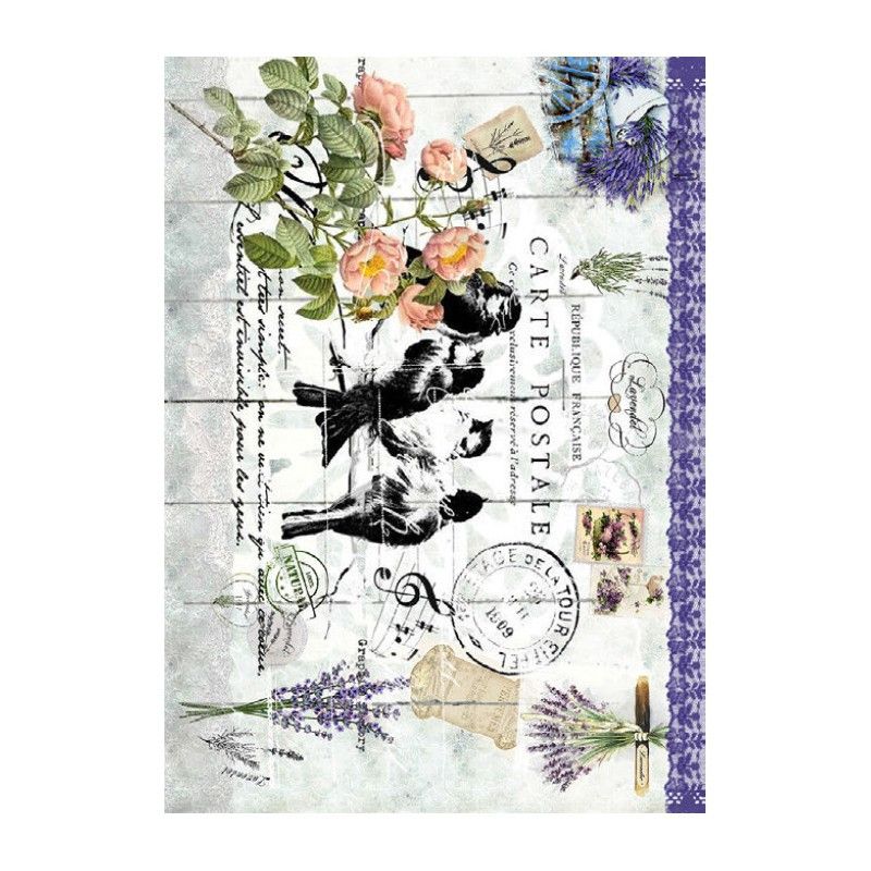 Papel de Arroz Cadence 31x41 cm – Lámina Decorativa para Decoupage y Manualidades