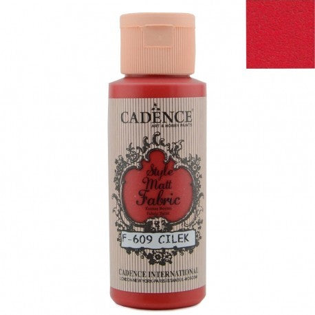 Pintura Textil CADENCE 59 ml. F-609 Fresa OPACA