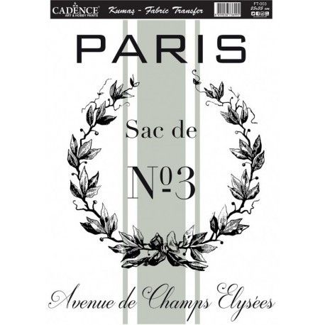 TRANSFER TELA PARIS 003 25x35CM