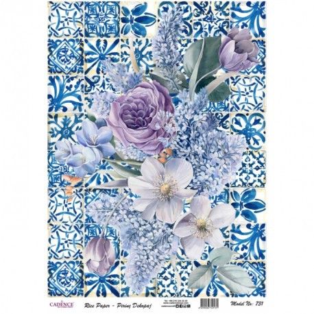 8699036749131 PAPEL ARROZ COLLAGE DE FLORES