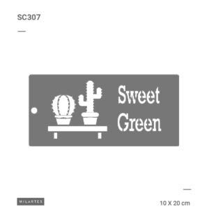 SC307 STENCIL MILARTES 10X20 SWEET GREEN