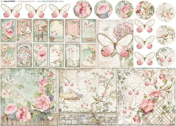 LÁMINA DE SEDA SHABBYR8 XL LA TIENDITA SHABBY CHIC