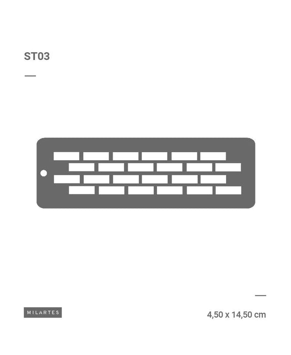 STENCIL MILARTES ST3 5x14